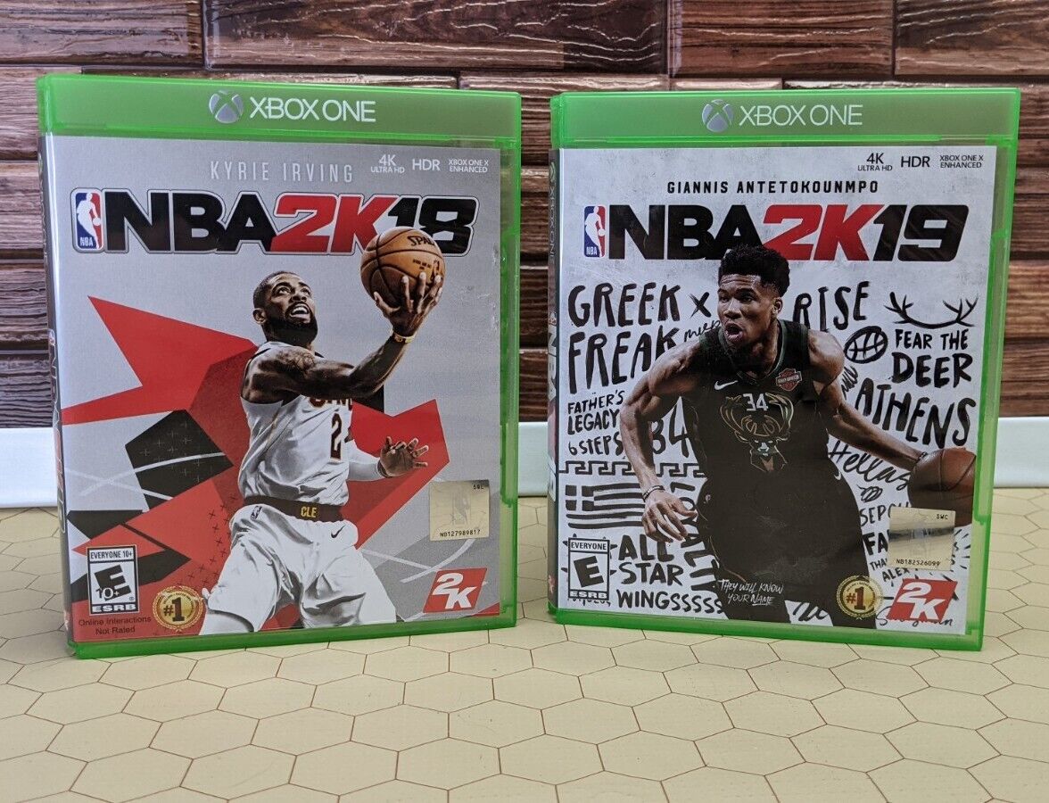 NBA 2K18 & 2K19 2 Game Bundle (Microsoft Xbox One) w/ Case & Manual  710425590504