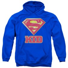 SUPERMAN SUPER KID Licensed Adult Hooded Sweatshirt Hoodie SM-3XL