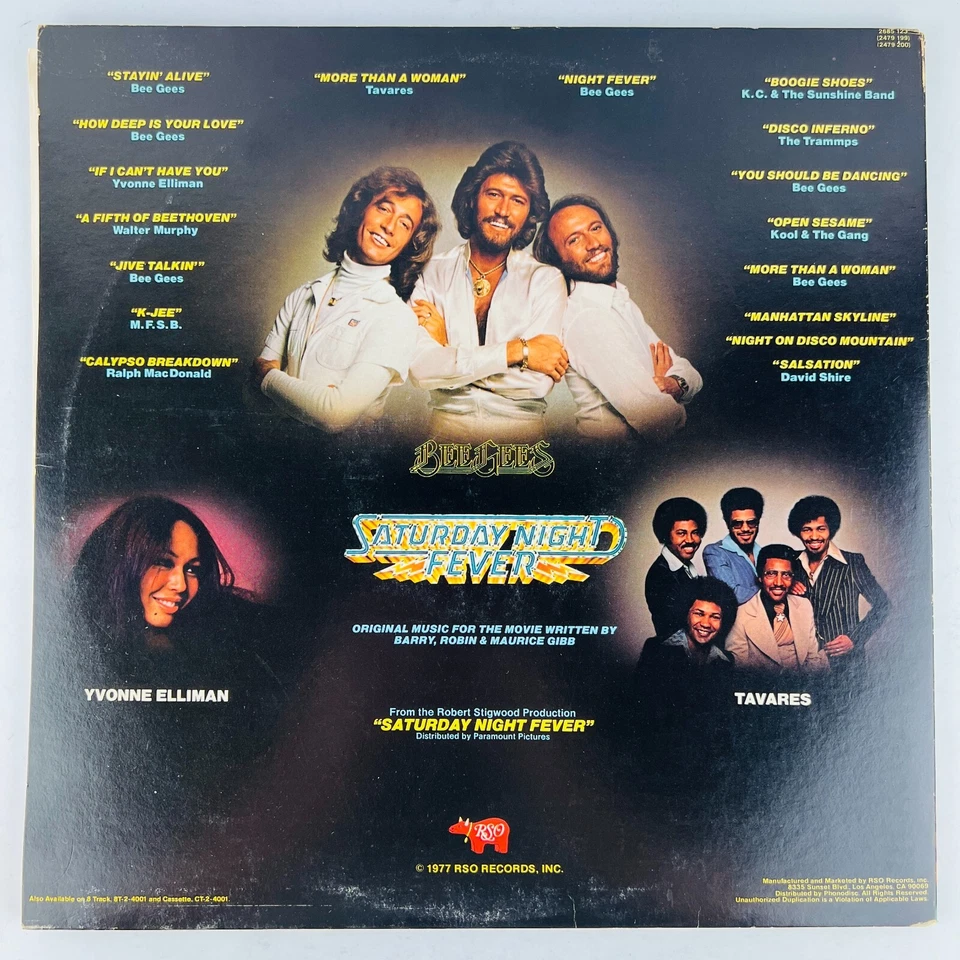 Saturday Night Fever Original Movie Sound Track Vinyl 2x LP Album RS-2-4001 - Image 4 of 4