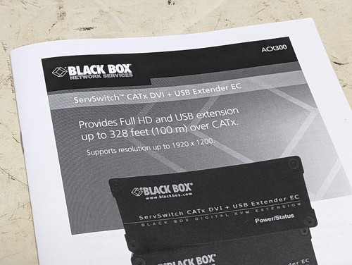 Black Box ACX300 R remote digital KVM extension ServSwitch CATx DVI+USB Extender - Picture 9 of 15