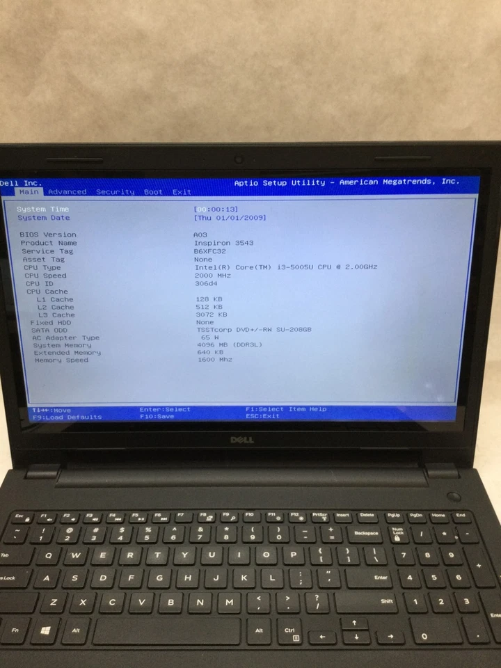 Dell Inspiron 3543 15" Laptop i3-5005U 2.0 GHz 4GB RAM NO HDD NO OS HOTSPOTS -DW - Image 2 of 4