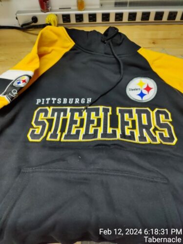 Pittsburgh Steelers Hoodies Men QVC NFL Hooded Sweatshirts Pullover MEDIUM - 第 1/5 張圖片
