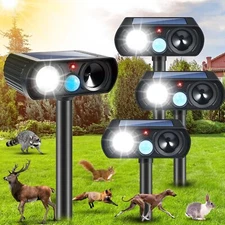 Solar Ultrasonic Animal Repeller for Yard