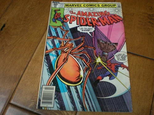 Amazing Spider-Man #213 (1963 Series) Marvel Comics 'App. Wizard & Newsstand' FN