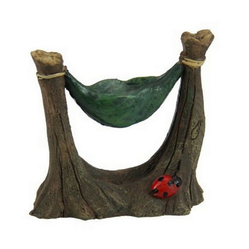 8cm Fairy Garden Hammock Swing Ornament Miniature Statue Figurine Home Decor 2pc - Picture 2 of 3