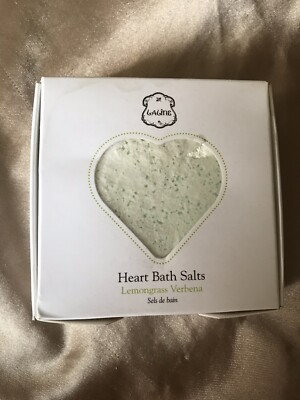 Laline Heart Shape Bath Salts :Lemongrass Verbena (New)