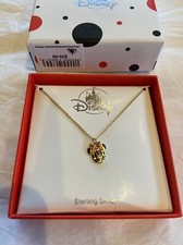 Disney Minnie Mouse face Sterling Silver Necklace  Pendant New in Box CUTE 