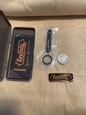 (1) KeyUnity KM07 Black Keychain Pocket Clip with Hex Bit Driver 2 in 1 Key Ring