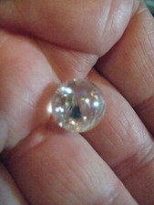 INTERCHANGEABLE ORBS SPHERES BALLS MARBLES 12 MM CLEAR CRACKLED GLASS ORB