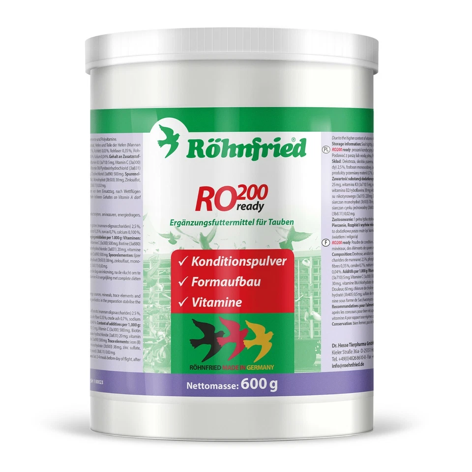 Röhnfried RO 200 Ready 600g - Konditionsfutter, Formaufbau, Vitamine