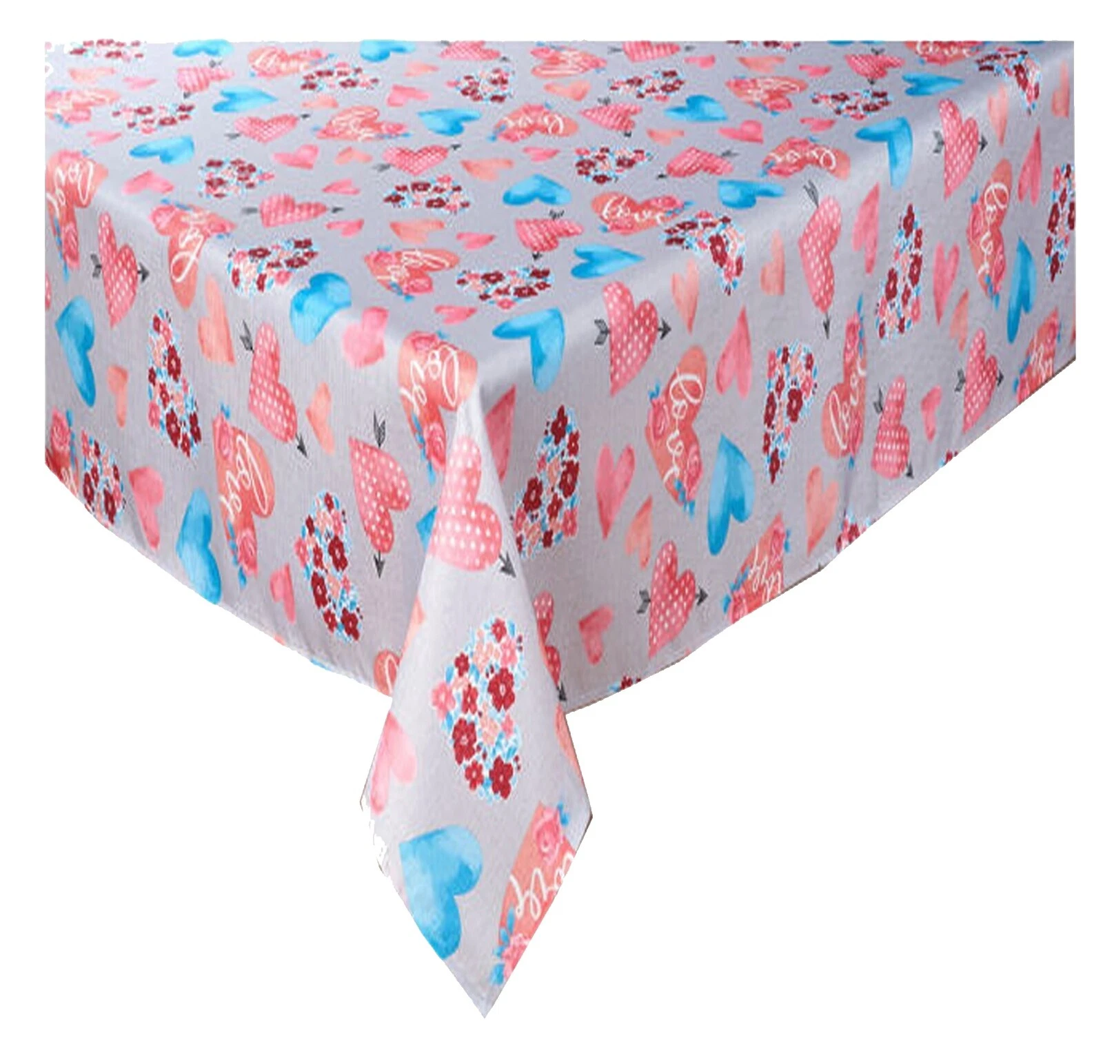 100% poliéster, Corações, Toalhas de Mesa Retangular