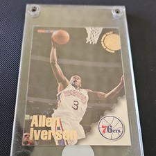 Hoops 1996-97 NBA Hoops Allen Iverson Philadelphia 76ers #295 Rookie Card. rookie card picture