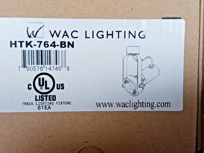 WAC LIGHTING HTK-764-BN TRACK LIGHT BRUSHED NICKEL 75W PAR30 MAX. 12 PER CARTON