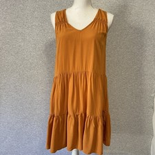 True Craft Dress Womens Medium Sleeveless V Neck Tiered Rayon Casual Summer