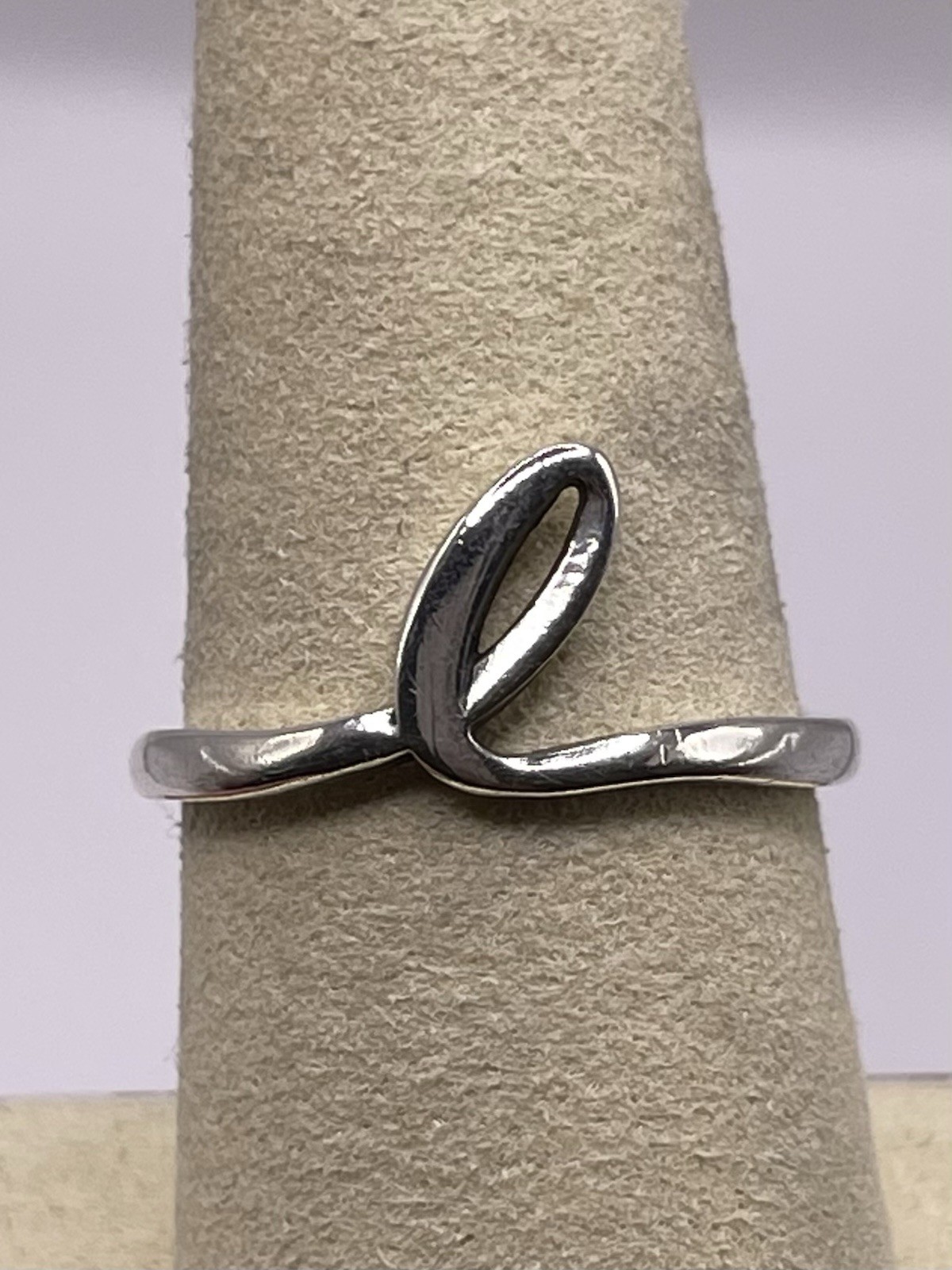 James Avery Letter L Script Initial Ring Size 8 S… - image 1