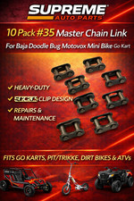 #35 Chain Master Link 10 Pack for Mini Bike Go Kart Baja Motovox