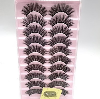    Wiederverwendbare falsche Wimpern Naturlook Wispy Strip Wimpern 10 Paar