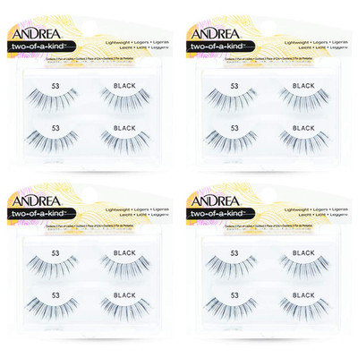 Two of a Kind False Lashes 53 Black 4 Pack Natural Look Reusable Falsies