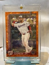2025 Topps Series 1 Orange Diamanté Luis Garcia Jr /25 Washington Nationals