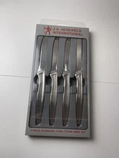 JA Henckels 4 Piece Stainless Steel Steak Knife Set 4" 100 mm No Stain 39309-000
