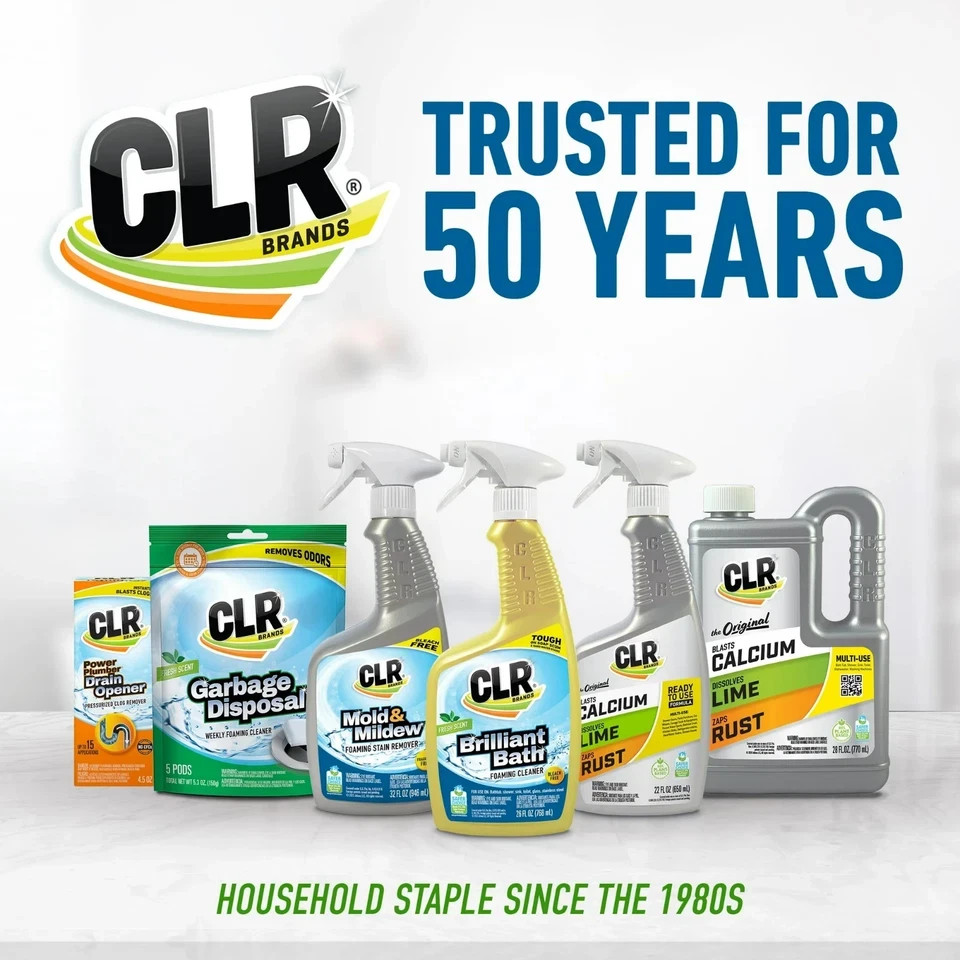 CLR Calcium Lime & Rust Remover Multi-Use Household Cleaner 28 fl oz