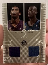 2002 SP Game Used Authentic Fabrics Kobe Bryant Kevin Garnett (MEM) /100