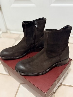 To Boot New York Rondo Men's Ebano Leather Ankle Boots Zip Closure Size 8M