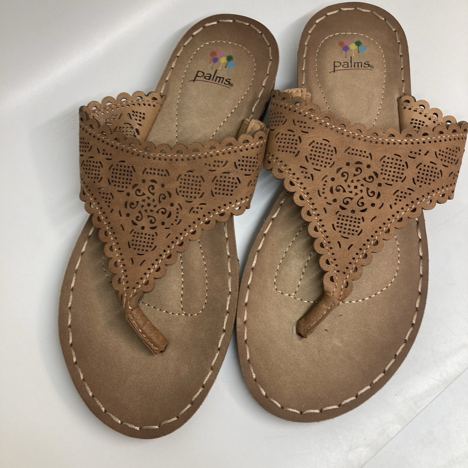 APL Sandali donna Palms in pelle marrone taglia 8M "Flex traforati"