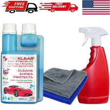 Complete Waterless Car Cleaning Kit with Microfiber Towels - 100 Car Capacity