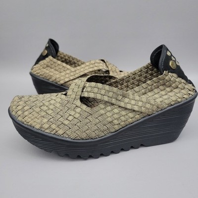 Bernie Mev Women's Lulia Bronze Mary Jane Wedge size 41/10 