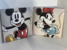 Disney 100 Mickey and Minnie Open Road Brands Gallery Wood Wall Decor USA