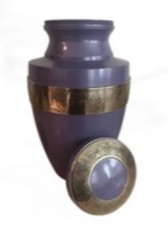 Cremation Urn, Adult, Metal, titled " Lavender", Great Price