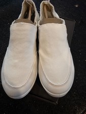 Vionic Beach Womens Slip-on Sneaker  Cream White Canvas Size 11 M NIB