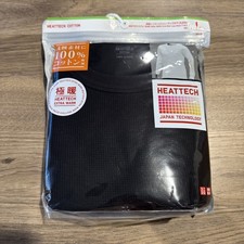 Uniqlo Men HEATTECH Extra Warm Cotton Waffle Crew Neck Long Sleeve T-Shirt Large