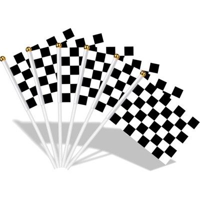 Motorsport Mini Racing Flags, 15 Stück, Handgehalten, Checkered Flag, Motorsp...