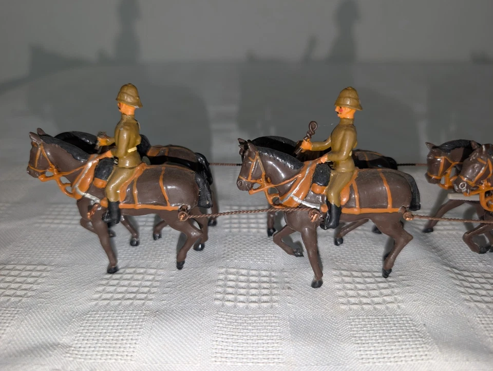 Gran Bretaña 50 mm British Boer War Royal Artillery Team Wagon con juego de tripulación Inglaterra Foto 3 de 4