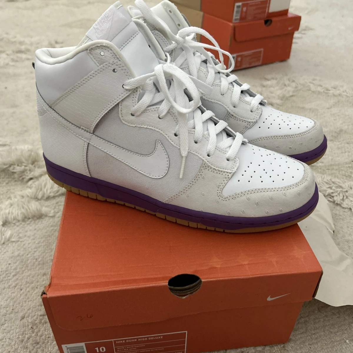 Nike Dunk Deluxe High White Hyacinth for Sale | Authenticity  display picture 3