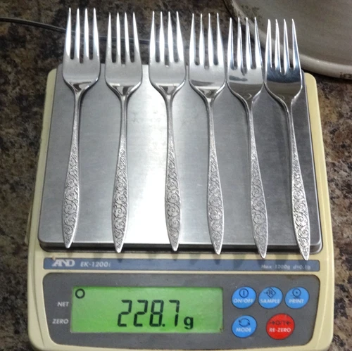 6 Wallace Sterling Spanish Lace Salad Forks 228.7 Grams Use or Scrap