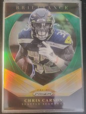 2020 PRIZM FOOTBALL GREEN PRIZM BRILLIANCE#15 SEAHAWKS CHRIS CARSON