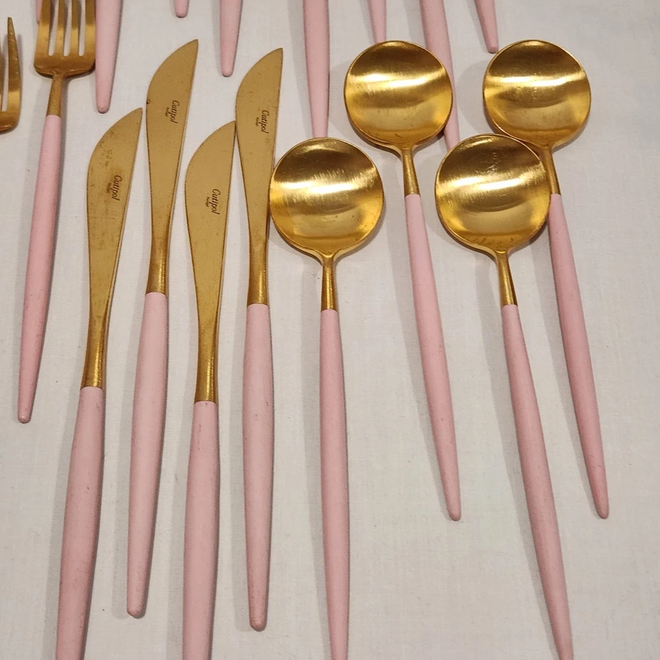 22-teiliges Cutipol Goa Edelstahl Besteck Roségold 4 Gedecke + 2 Portionen - Bild 3 von 4