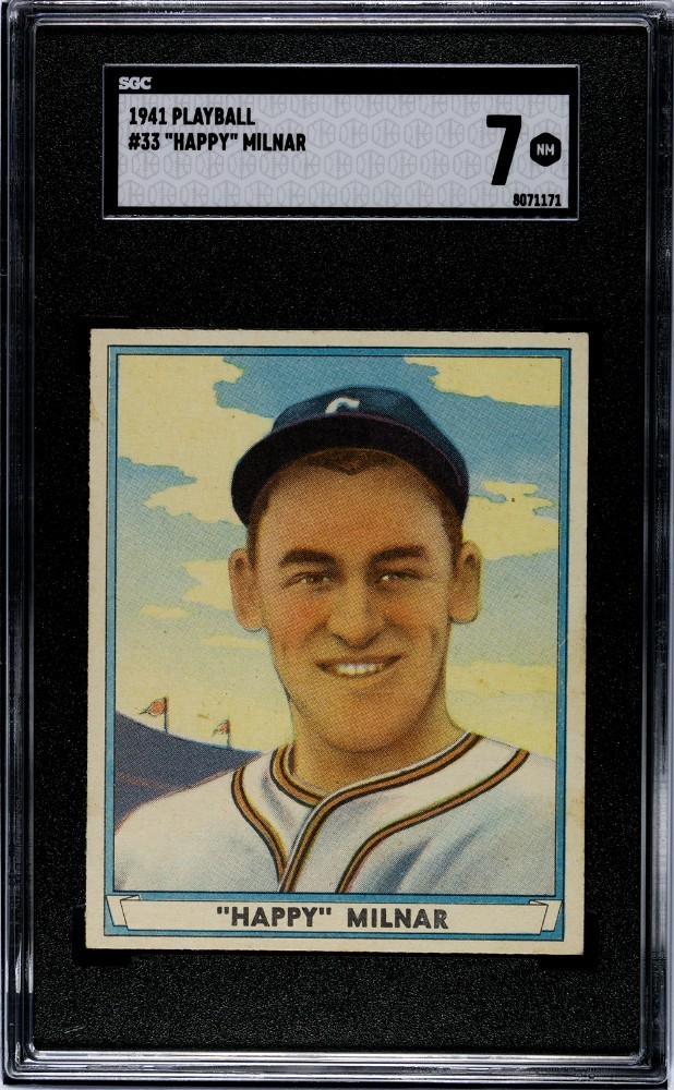 1941 Play Ball Happy Milnar SGC 7 High Grade New York Giants