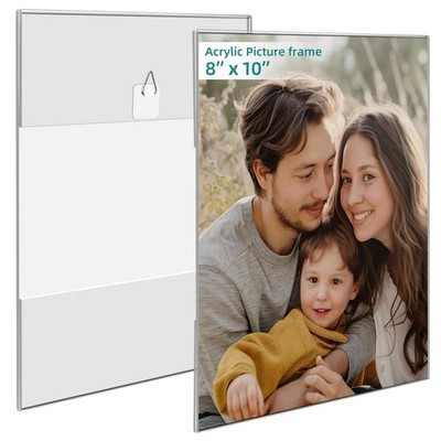 8x10 Picture Frame set of 2 pack Acrylic Frames - Transparent 8x10 Clear Wall...