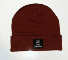 Timberland Beanie Maroon In Excellent Condition Unisex
