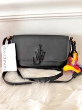 NWT JW ANDERSON Anchor Logo Rainbow Tie Dye Chain Baguette Shoulder Bag Black