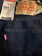 Levis 501 Original Fit Jeans Straight Leg Button Fly 100 Cotton Black 28 X 32