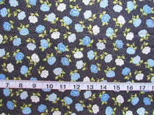 1 yd Cotton Fabric by Kathy Hall, Andover Fabrics Gold Metallic Outlined Flower