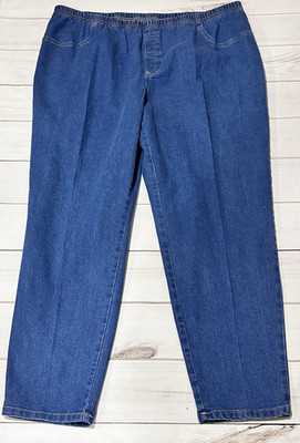 Just My Size 3X Pull On Jeans Straight Leg Denim Plus Stretch Blue Pants