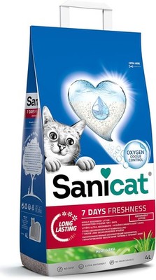 Sanicat Classic Aloe Vera Katzenstreu | Geruchskontrolle für 7 Tage | schnell einziehend