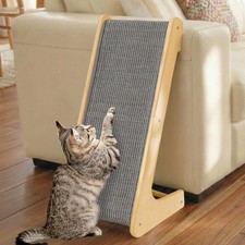 PETKARAY L Shape Cat Scratcher, Sisal Kitty Scratching Ramp, Vertical Scratch Pa