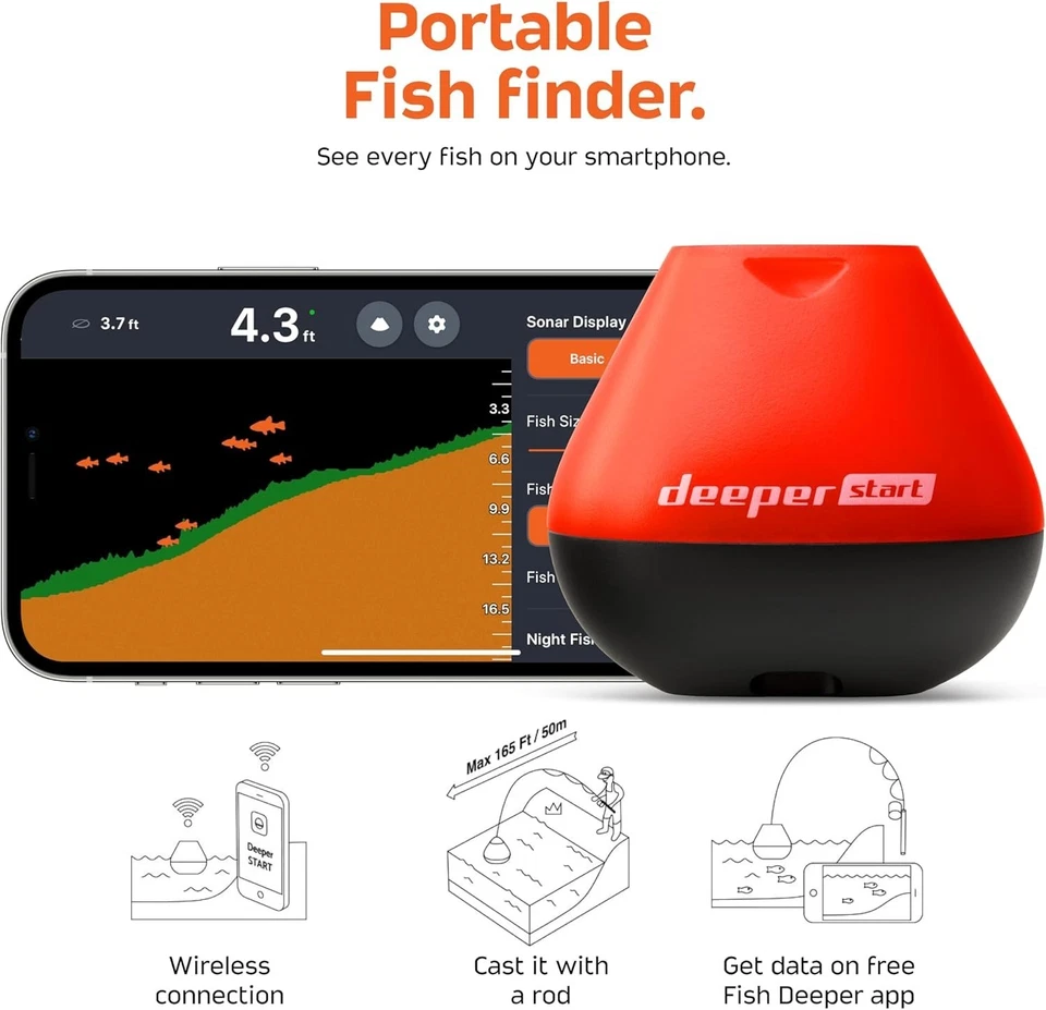 Portable Fish Finder - Smart Sonar for Recreational Fishing - Image 4 of 4